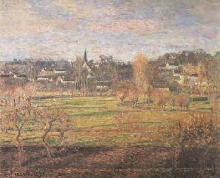 Camille Pissarro February-Sunrise-Bagincourt France oil painting art